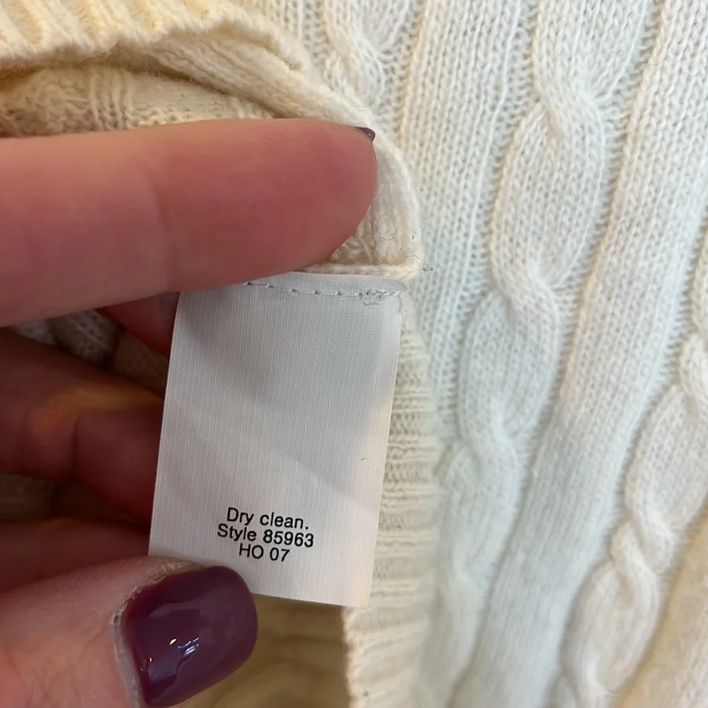 J.Crew. M. Cream cable sweater.